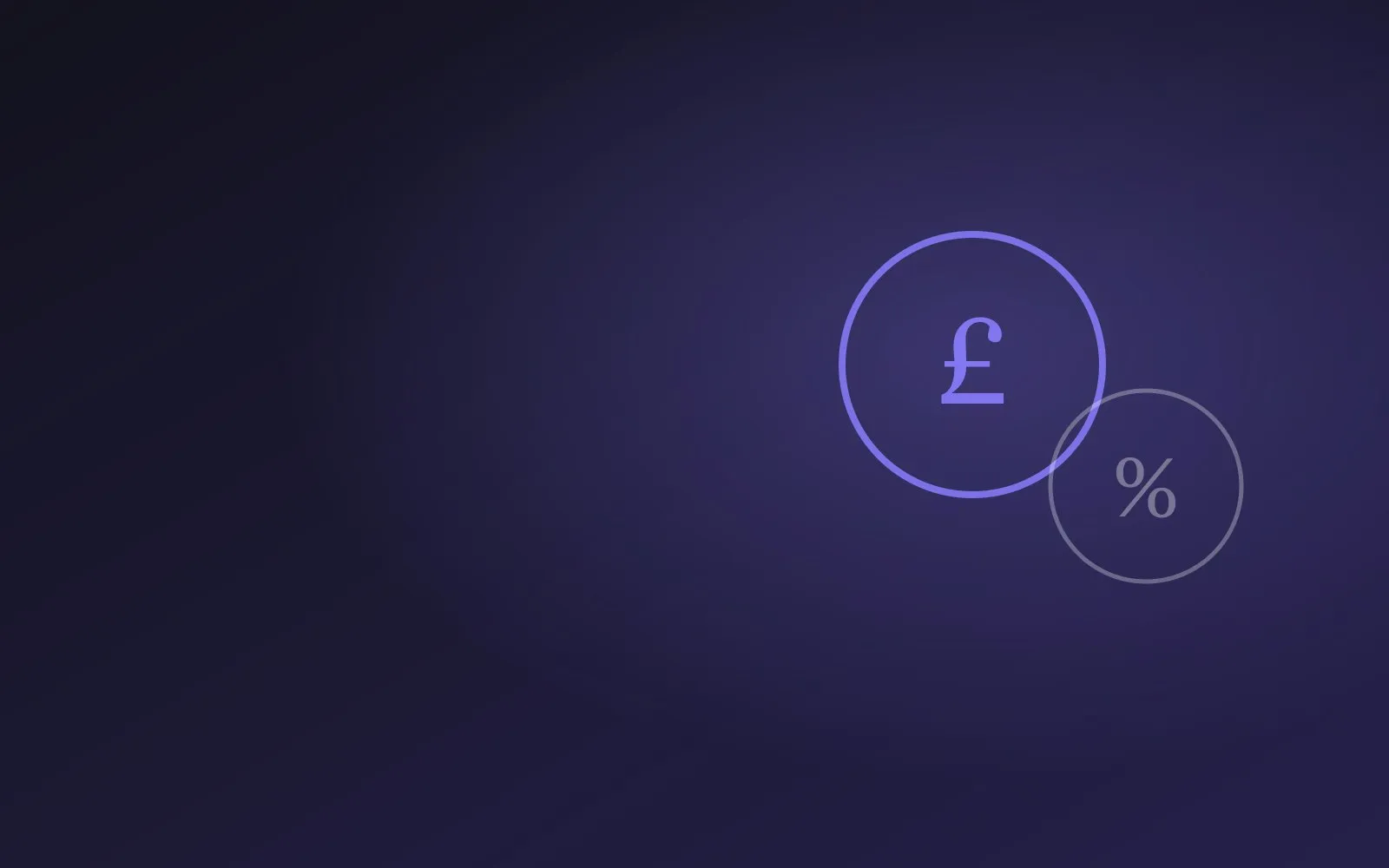 Pound and percent symbols illustrating Stripe fees